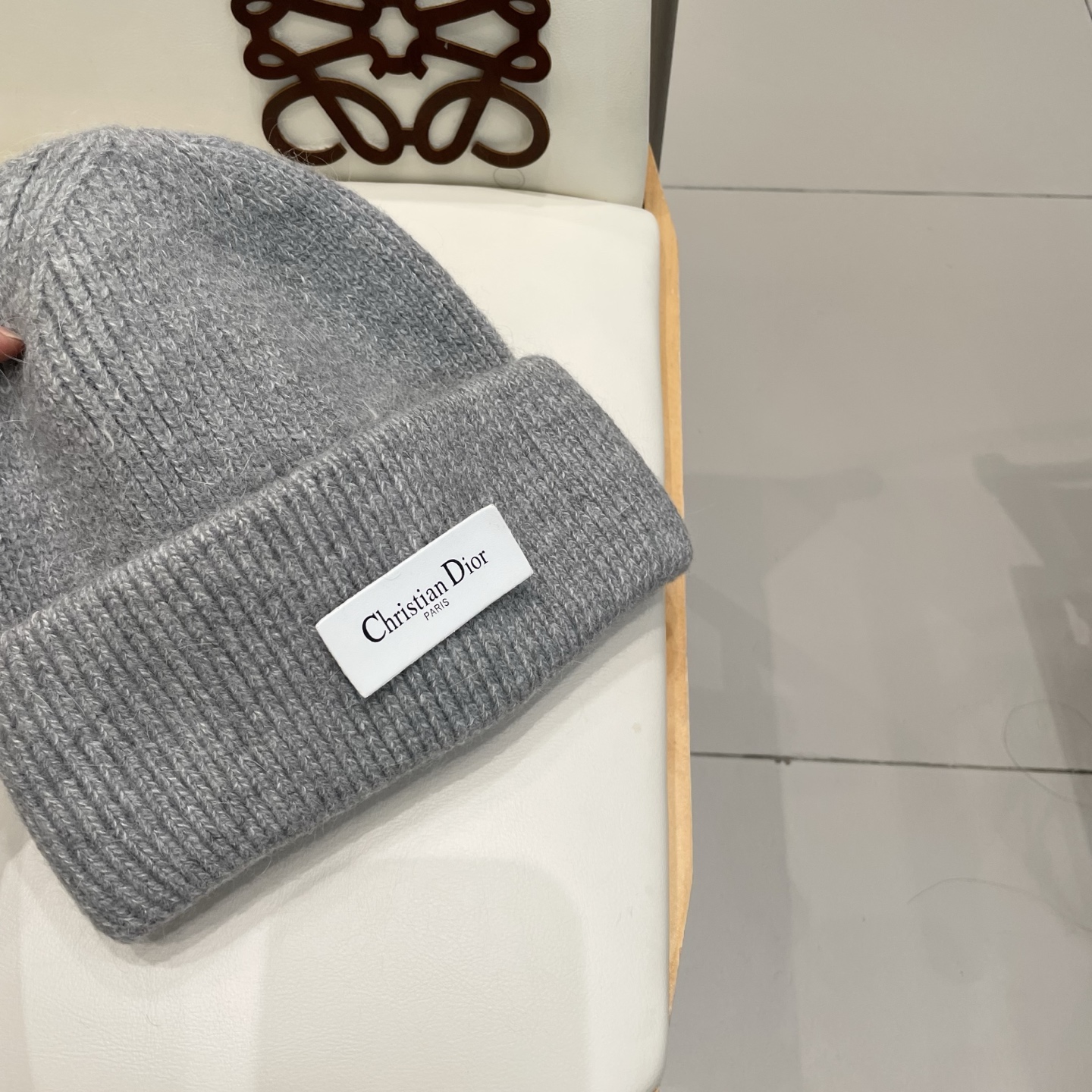 Dior 迪奥针织毛线帽，兔毛帽