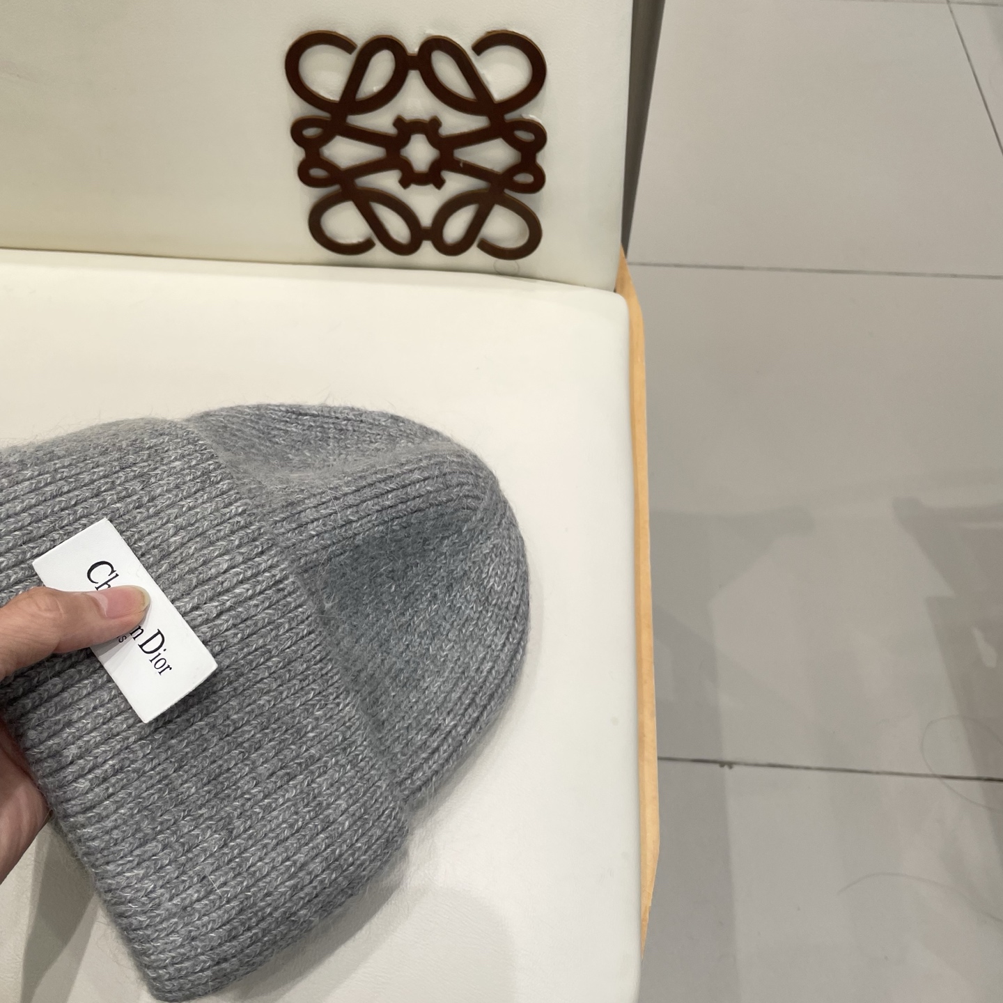 Dior 迪奥针织毛线帽，兔毛帽