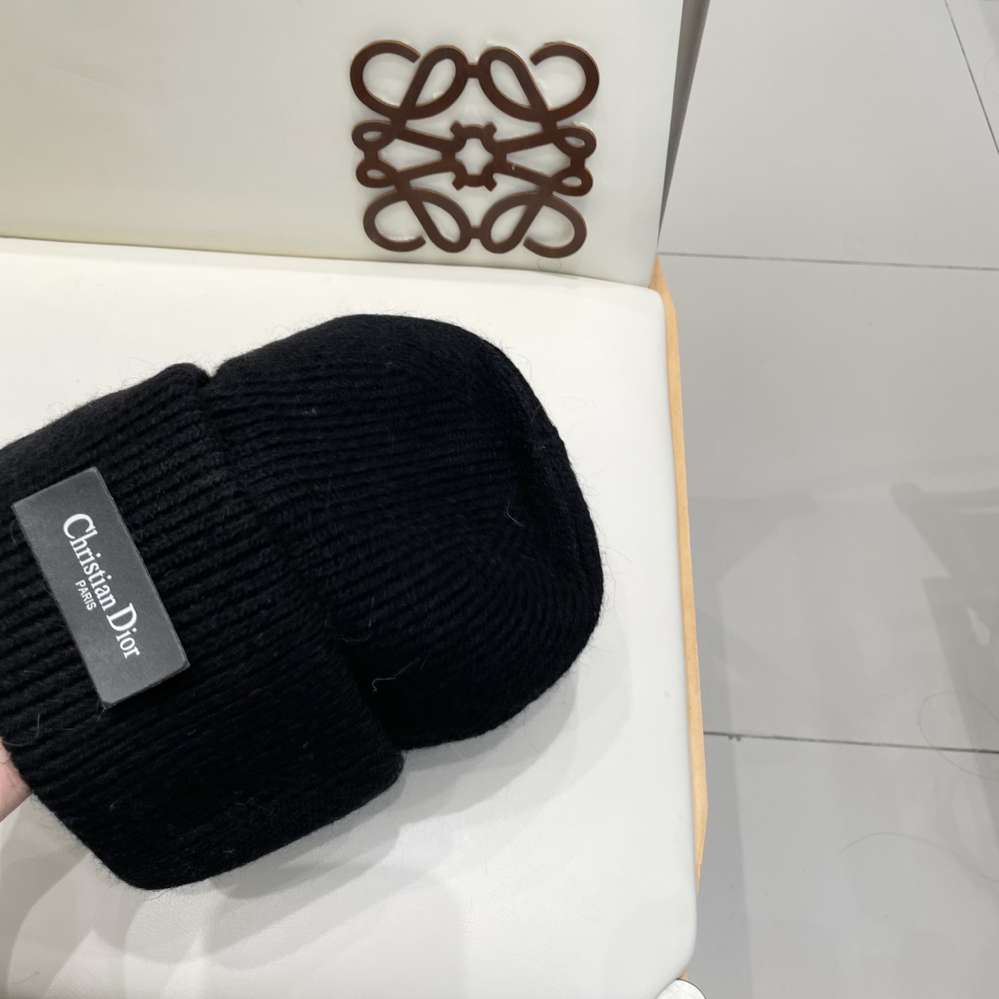 Dior 迪奥针织毛线帽，兔毛帽