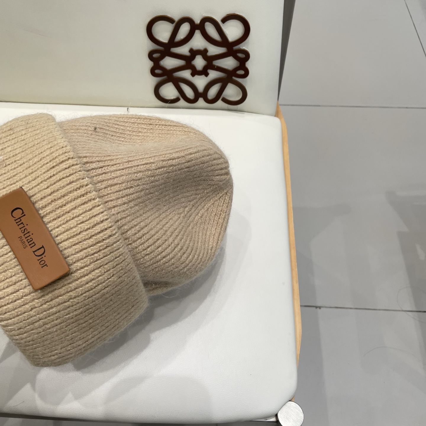 Dior 迪奥针织毛线帽，兔毛帽