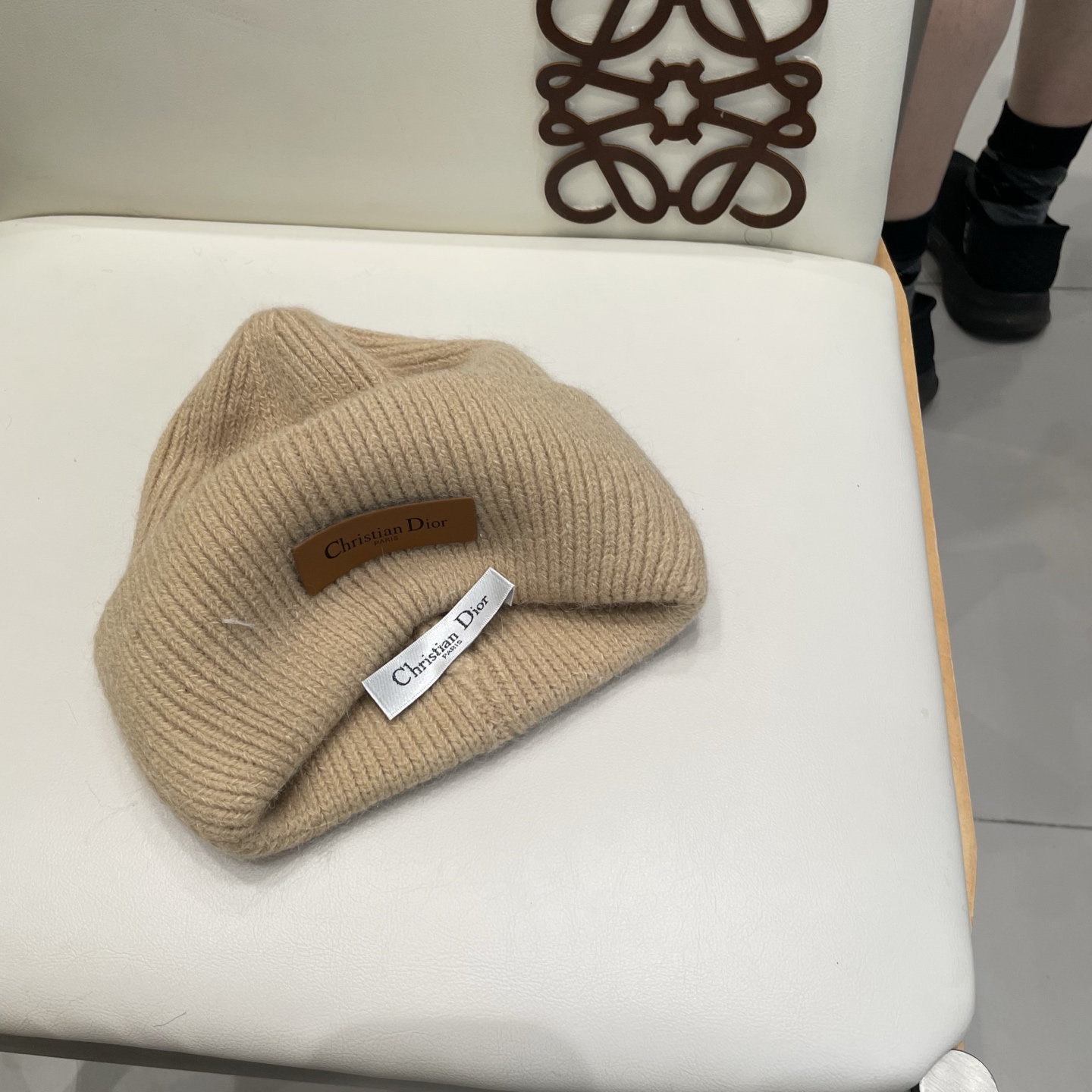 Dior 迪奥针织毛线帽，兔毛帽