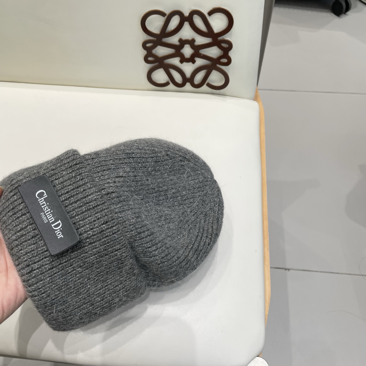 Dior 迪奥针织毛线帽，兔毛帽