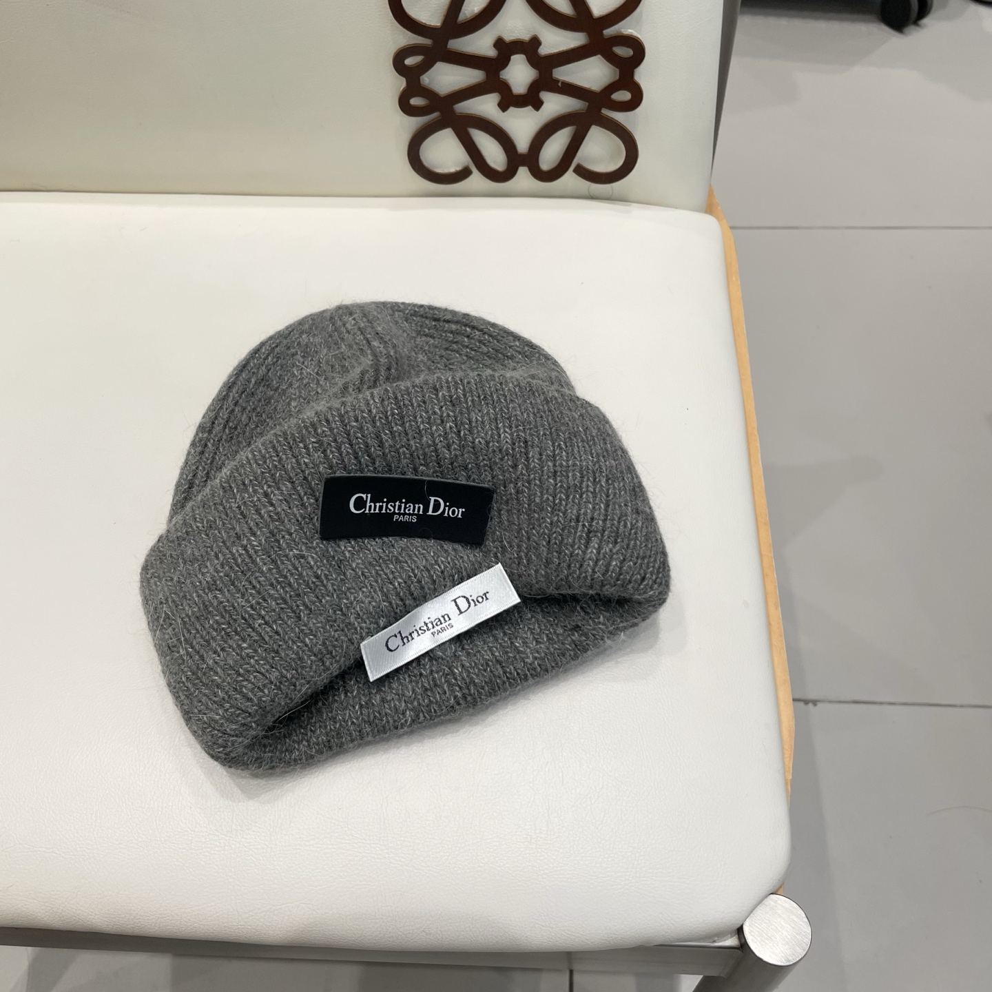 Dior 迪奥针织毛线帽，兔毛帽