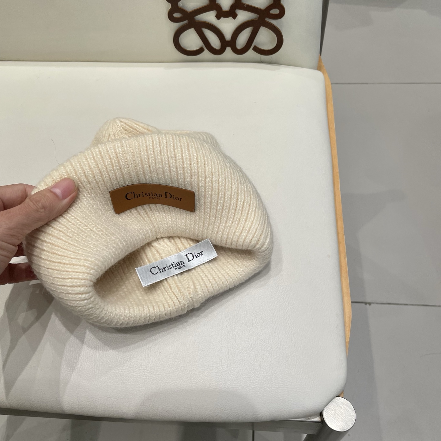 Dior 迪奥针织毛线帽，兔毛帽