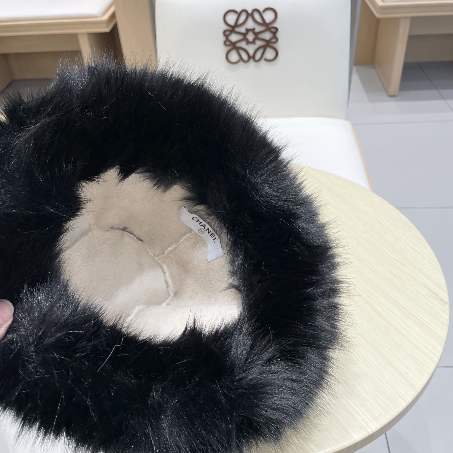 chanel香奈儿冬季新款毛绒保暖皮草蒙古帽仿貂毛冬帽网红豹纹毛绒渔夫帽女