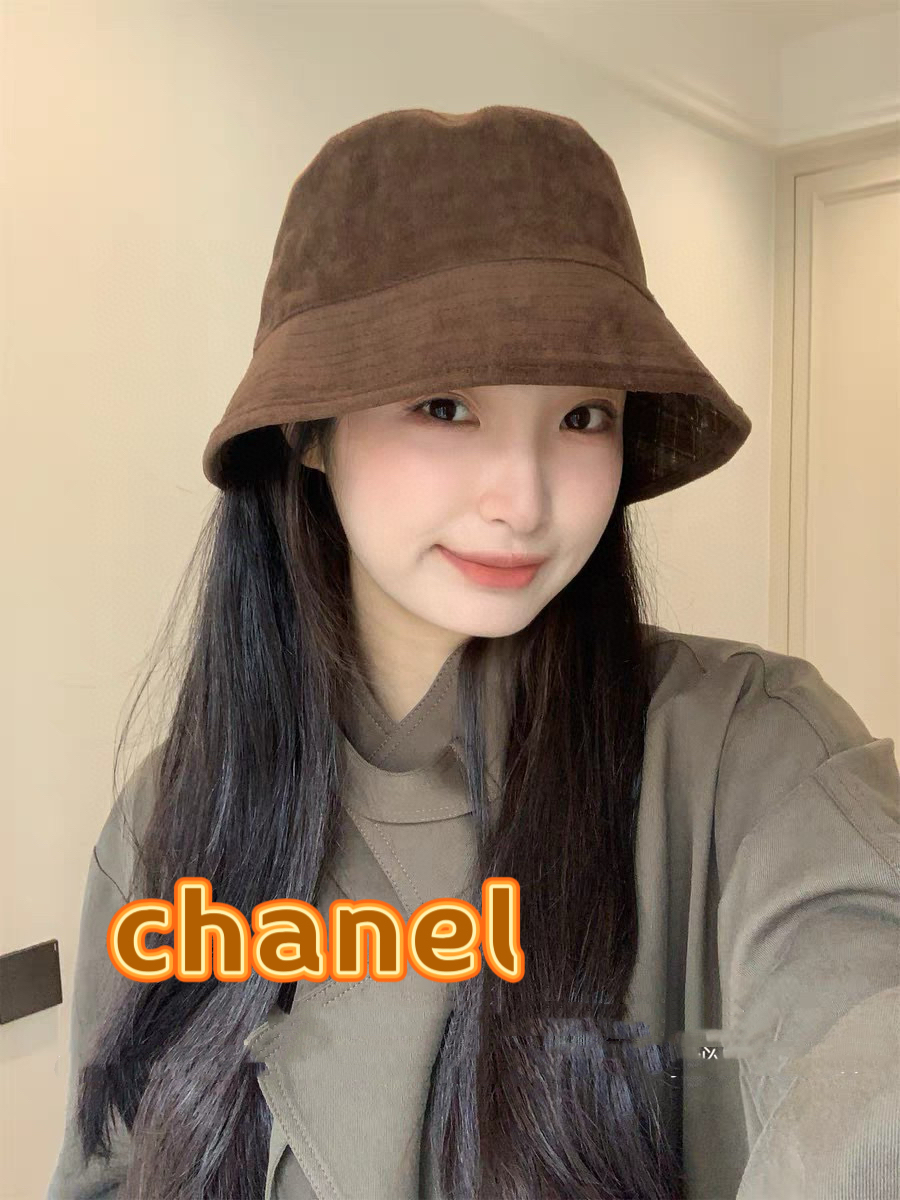 chanel香奈儿双面戴渔夫帽子女秋冬新款户外保暖显脸小韩版复古文艺子控盆帽潮