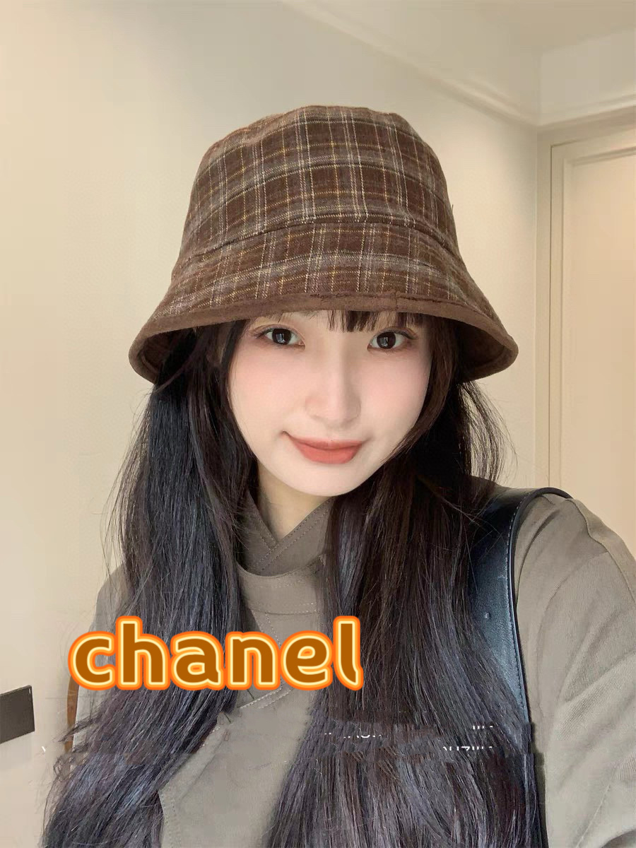 chanel香奈儿双面戴渔夫帽子女秋冬新款户外保暖显脸小韩版复古文艺子控盆帽潮