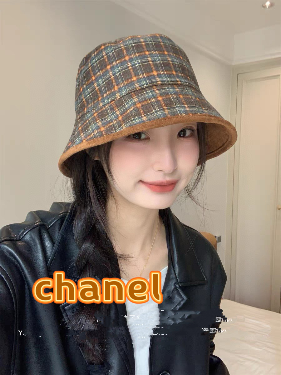 chanel香奈儿双面戴渔夫帽子女秋冬新款户外保暖显脸小韩版复古文艺子控盆帽潮