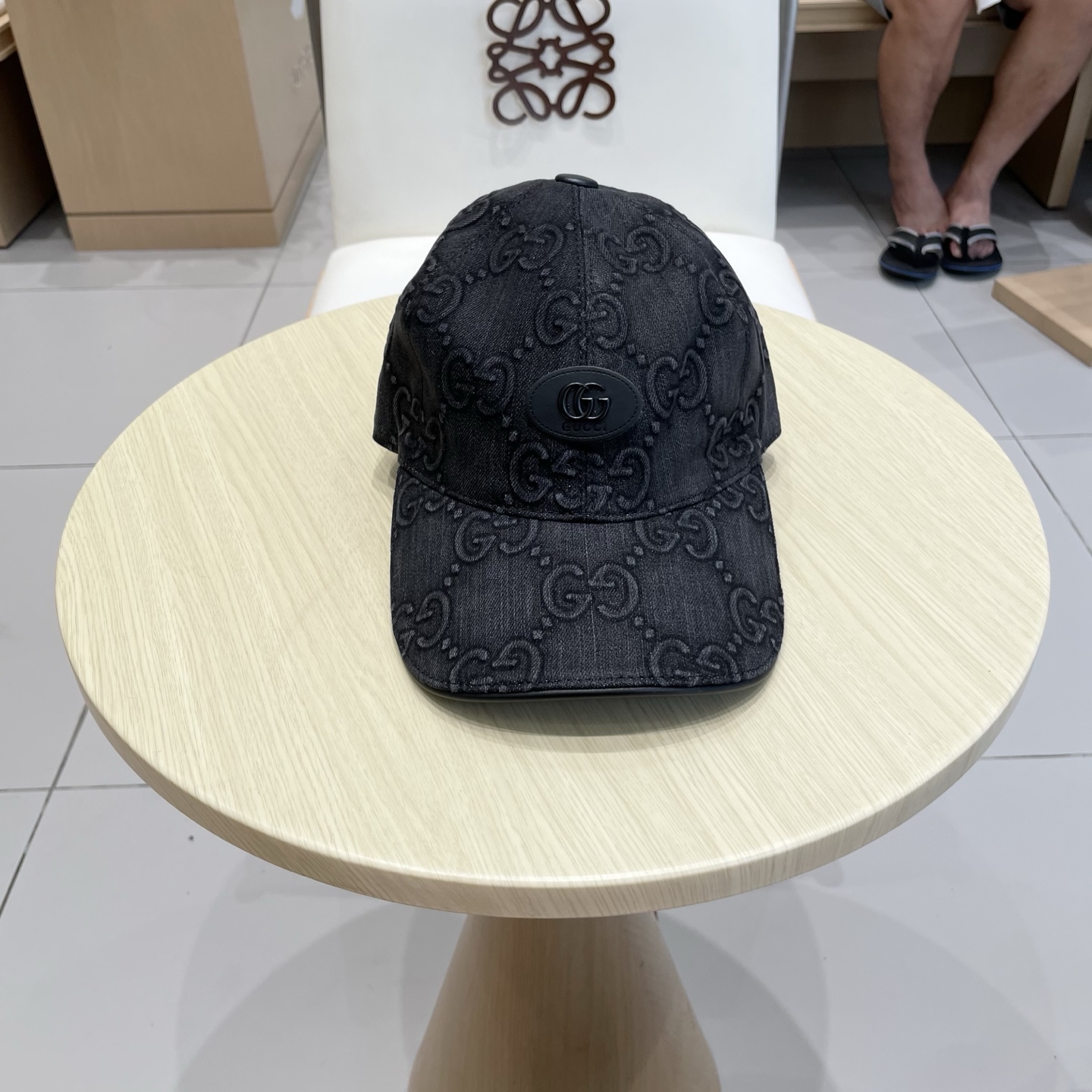 P100 Gucci古奇新款原单棒球帽， 大双G，专柜1:1开模订制，完美对花，原版帆布面料+头层牛皮，轻盈透气！基础头围56，贴片可调节。