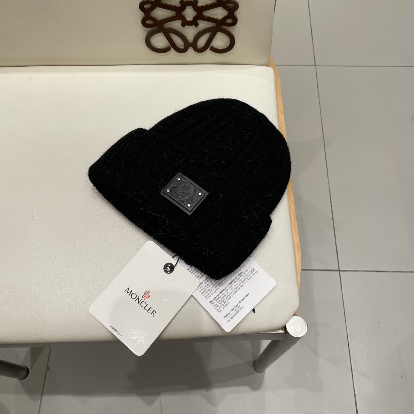 moncler冬季加厚兔毛针织帽女毛绒不扎人粉色显白月子针织帽 httP://
