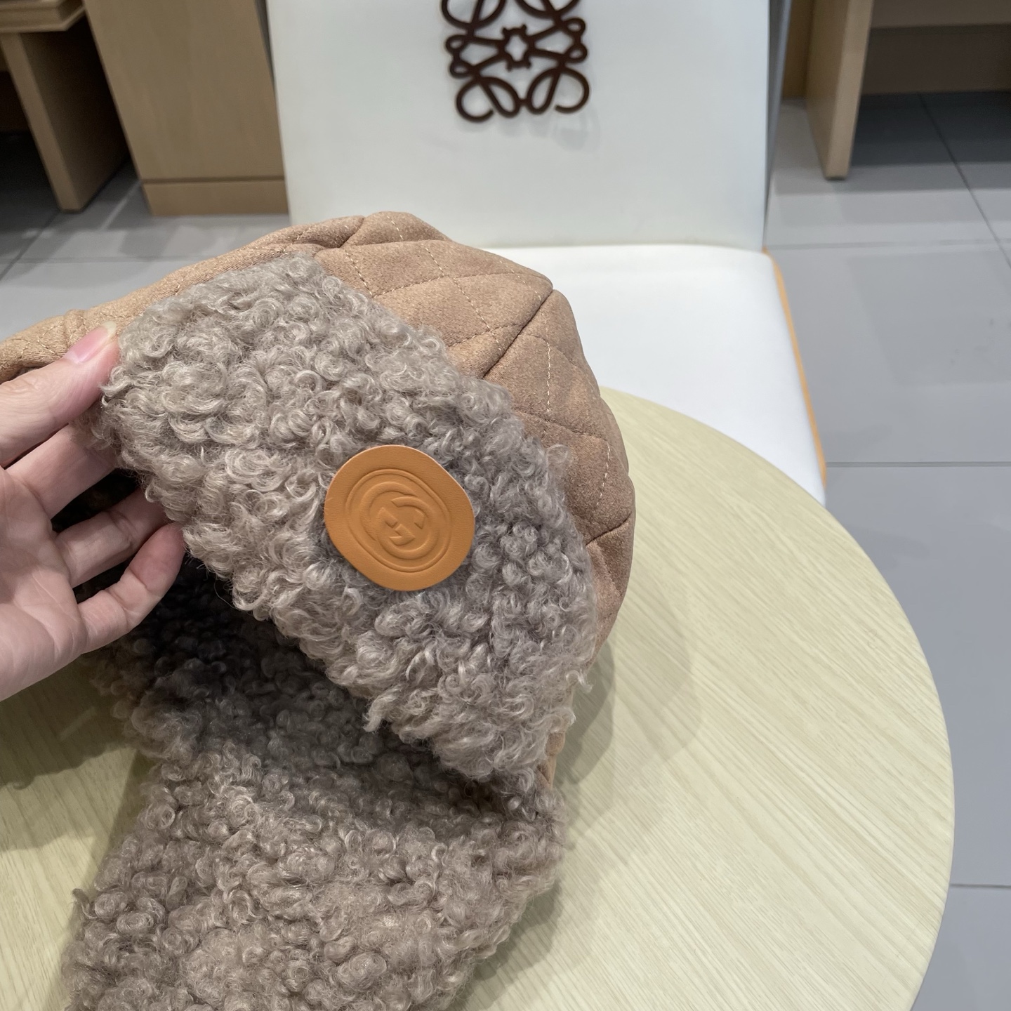 Gucci古奇秋冬新款护耳帽，➕毛内里，雷锋帽