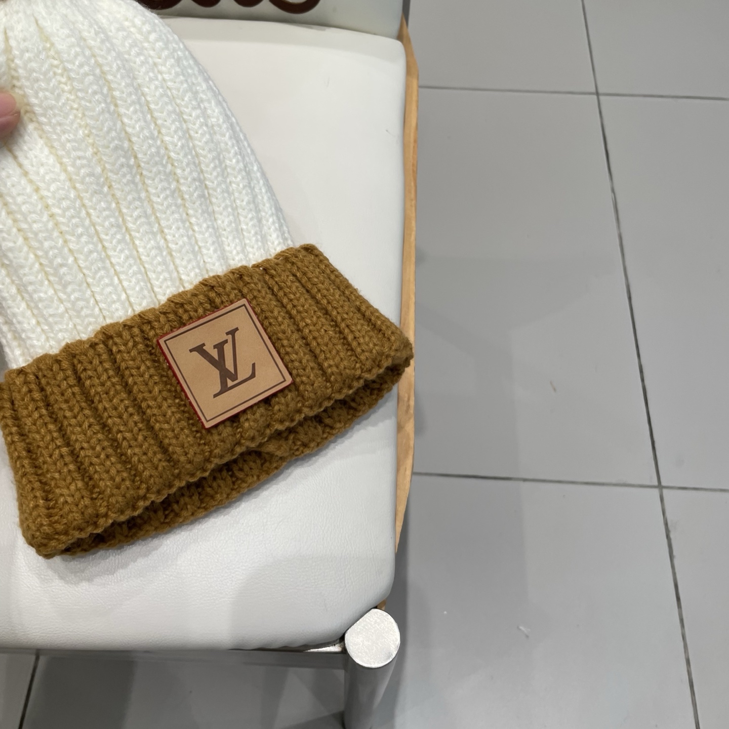 lv路易威登针织帽子女秋冬季真狐狸毛球毛线帽防寒冬天加厚保暖护耳韩版百搭