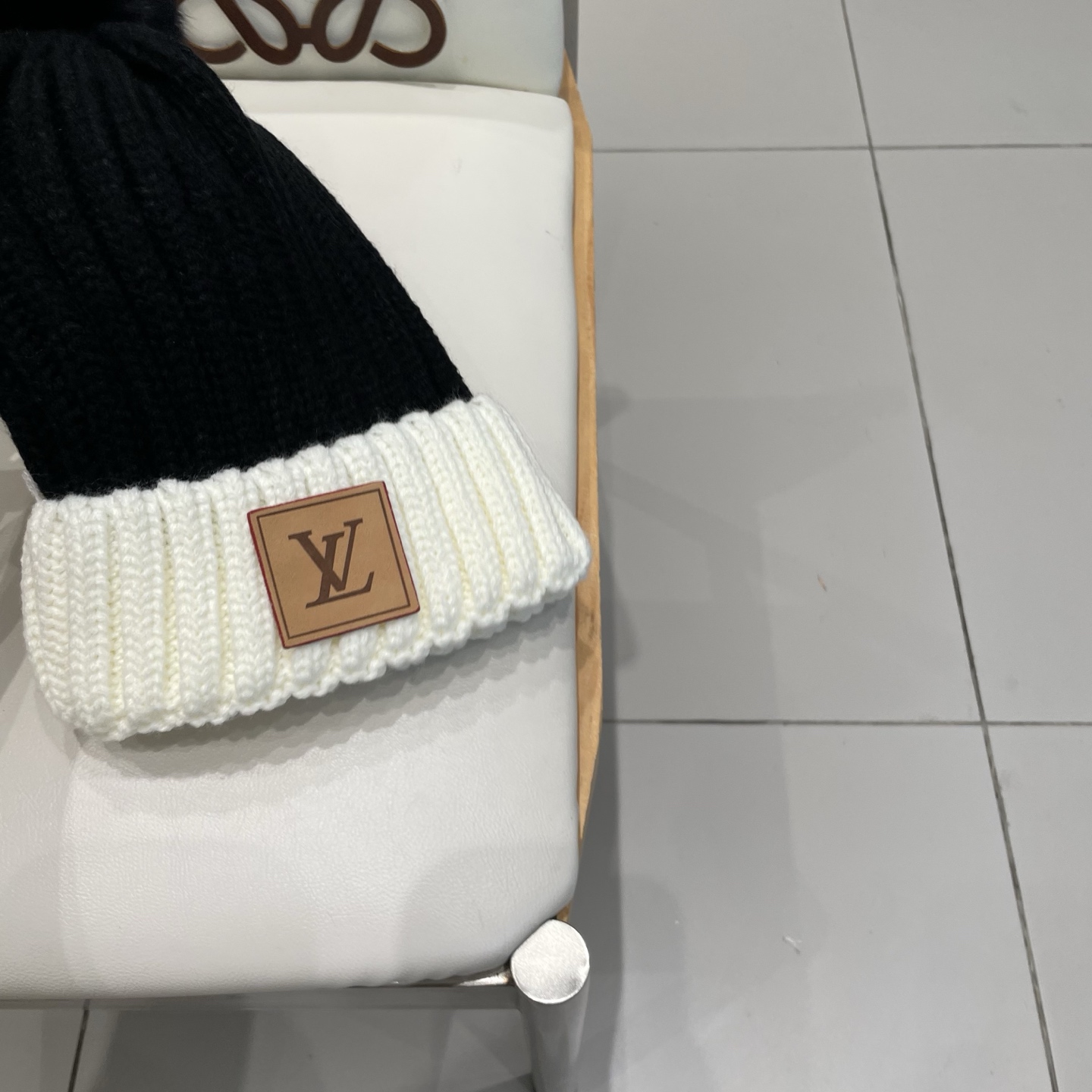 lv路易威登针织帽子女秋冬季真狐狸毛球毛线帽防寒冬天加厚保暖护耳韩版百搭