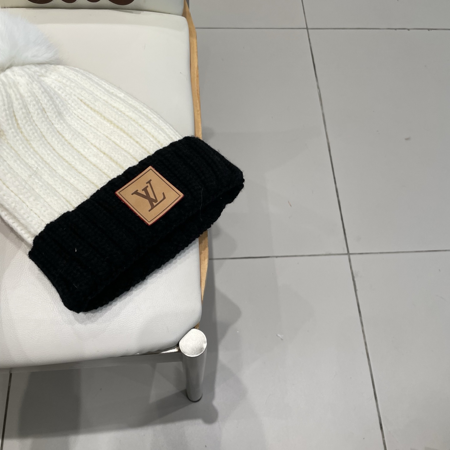 lv路易威登针织帽子女秋冬季真狐狸毛球毛线帽防寒冬天加厚保暖护耳韩版百搭