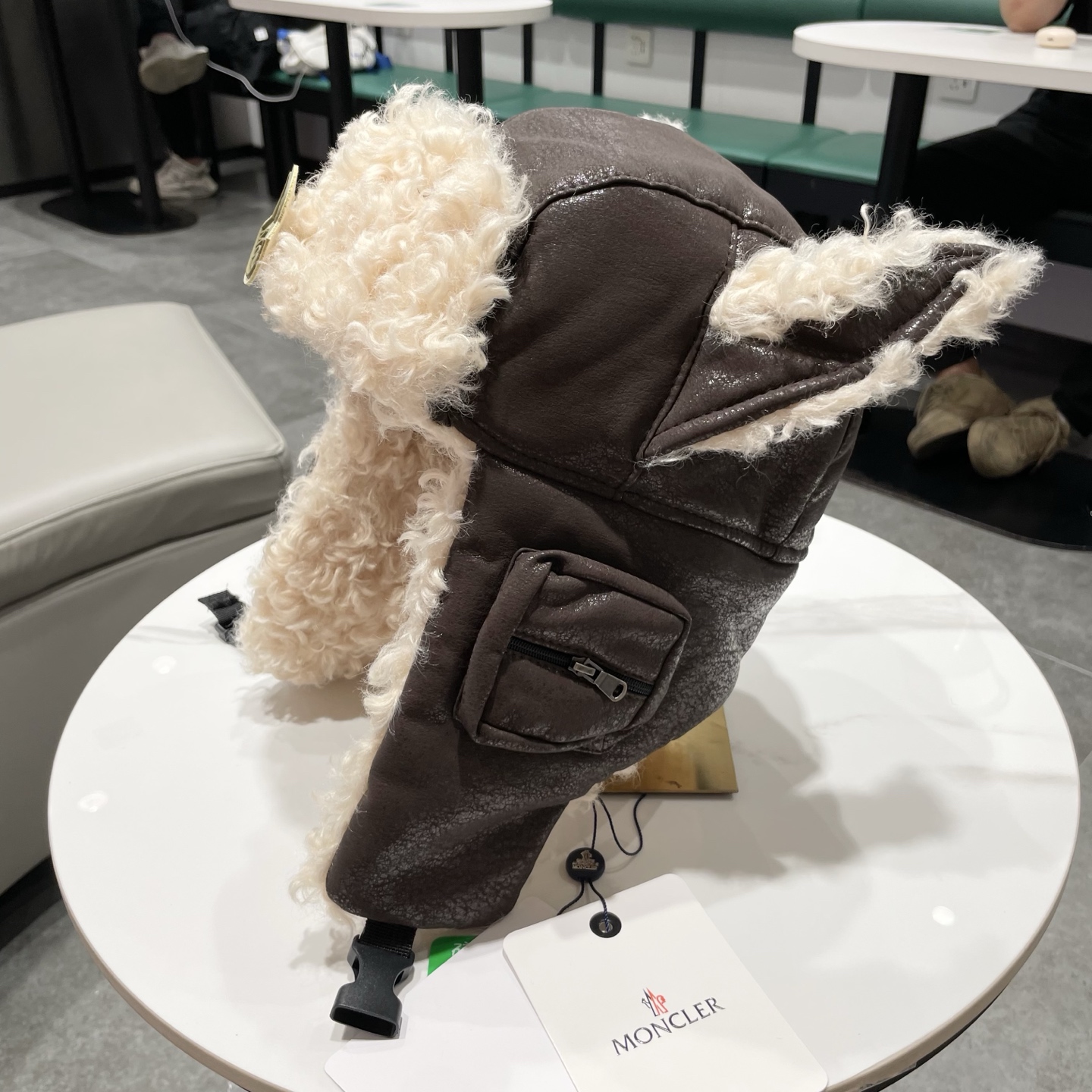蒙口MONCLER防寒男女大头雷锋加绒帽加厚皮质东北耳帽围护户外保暖毛绒帽冬季
