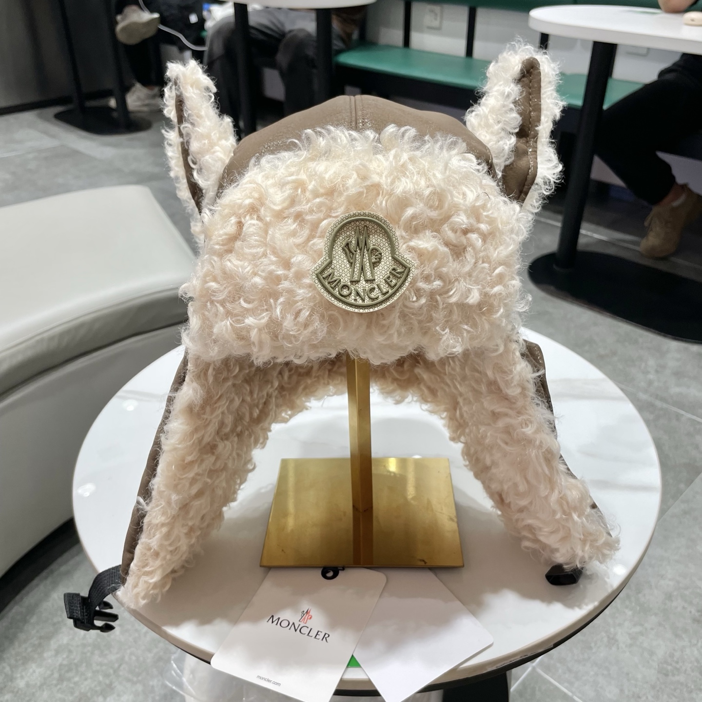 蒙口MONCLER防寒男女大头雷锋加绒帽加厚皮质东北耳帽围护户外保暖毛绒帽冬季
