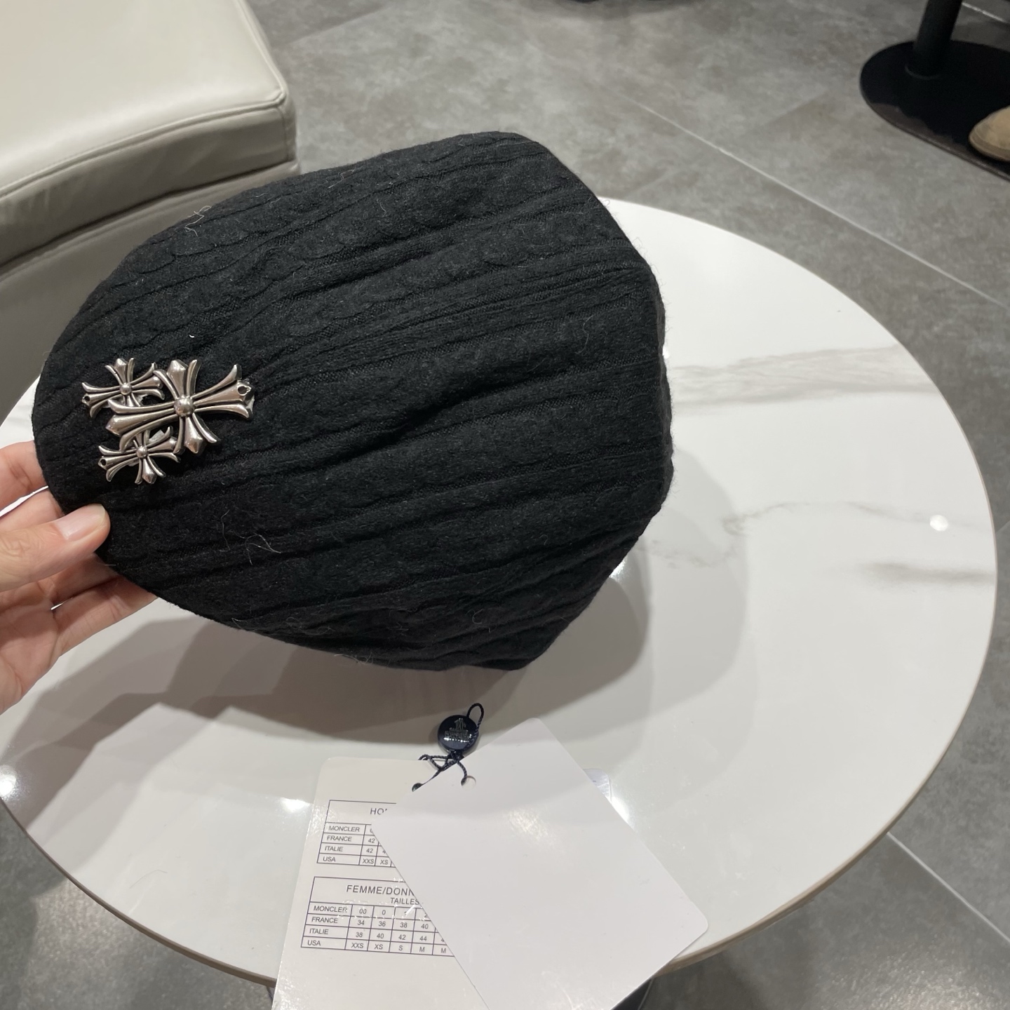 Chrome Hearts 克罗心贝雷帽日系复古秋冬显脸小前进帽子女毛线反戴时尚潮流画家帽