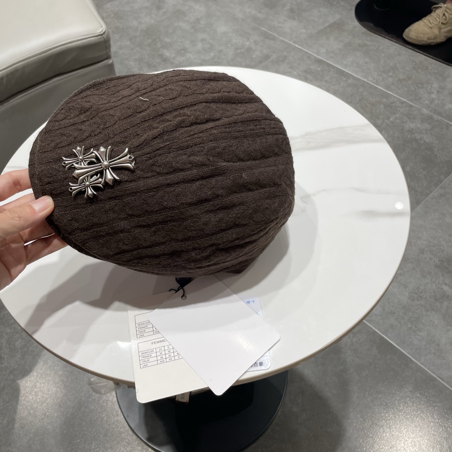 Chrome Hearts 克罗心贝雷帽日系复古秋冬显脸小前进帽子女毛线反戴时尚潮流画家帽