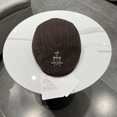 Chrome Hearts 克罗心贝雷帽日系复古秋冬显脸小前进帽子女毛线反戴时尚潮流画家帽 Chrome Hearts 克罗心贝雷帽日系复古秋冬显脸小前进帽子女毛线反戴时尚潮流画家帽