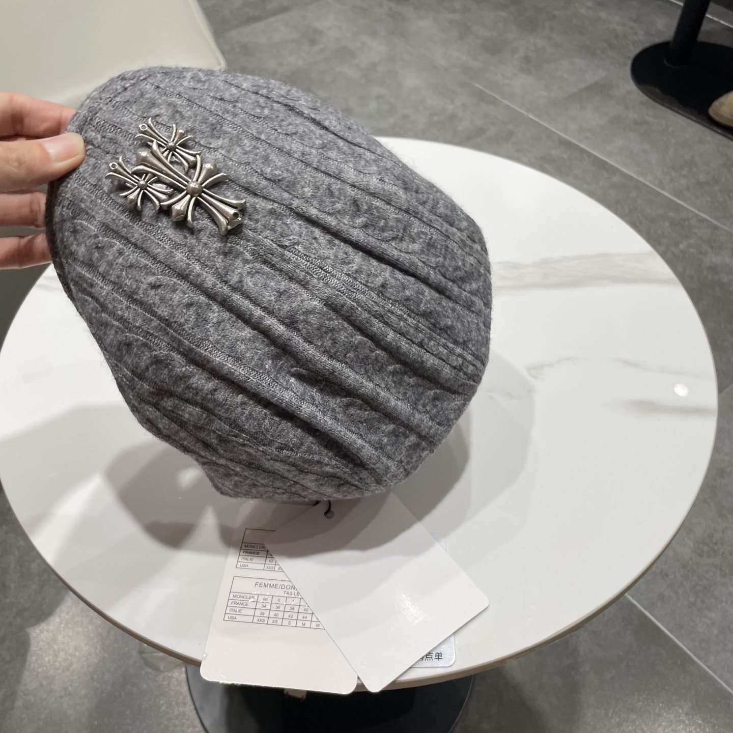 Chrome Hearts 克罗心贝雷帽日系复古秋冬显脸小前进帽子女毛线反戴时尚潮流画家帽