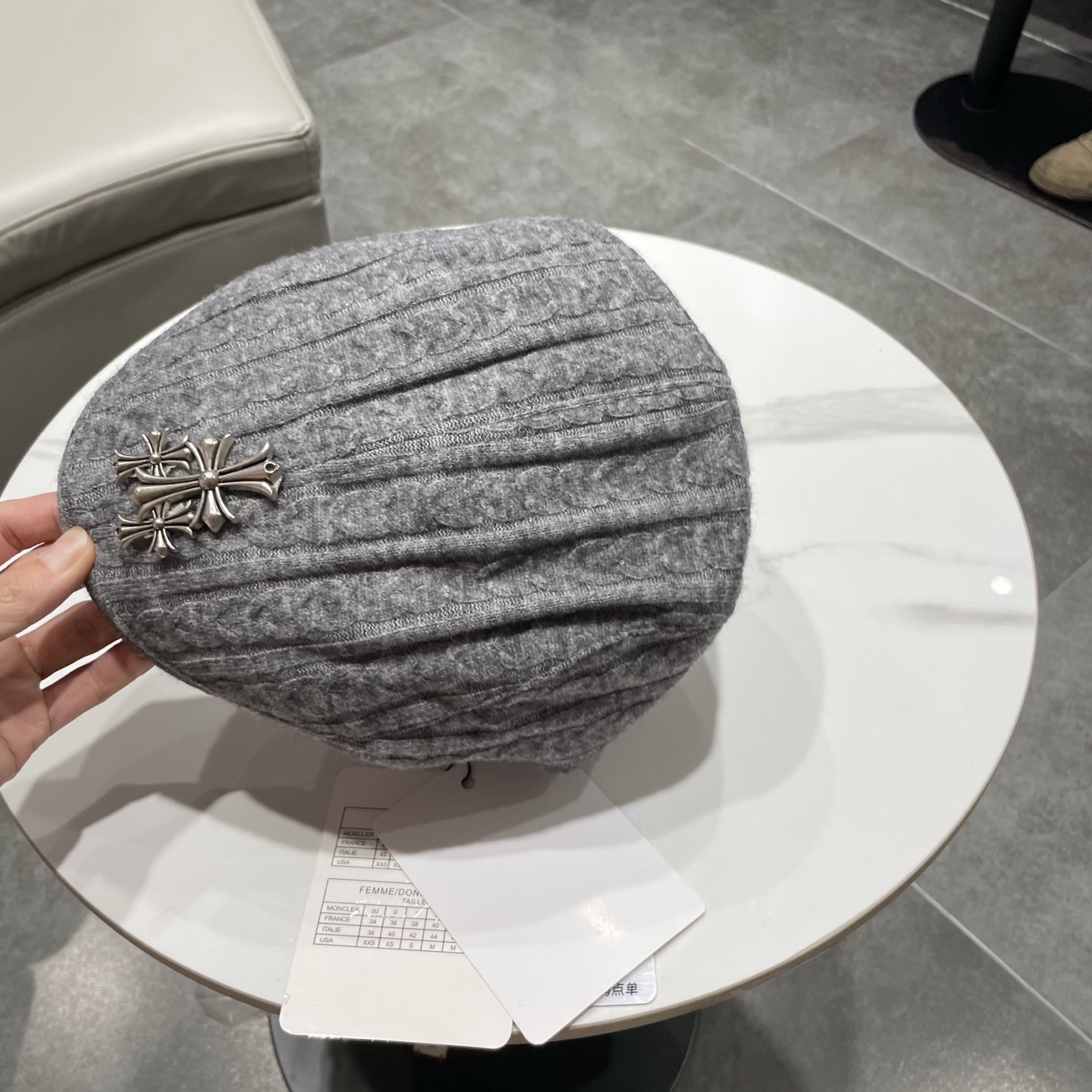 Chrome Hearts 克罗心贝雷帽日系复古秋冬显脸小前进帽子女毛线反戴时尚潮流画家帽