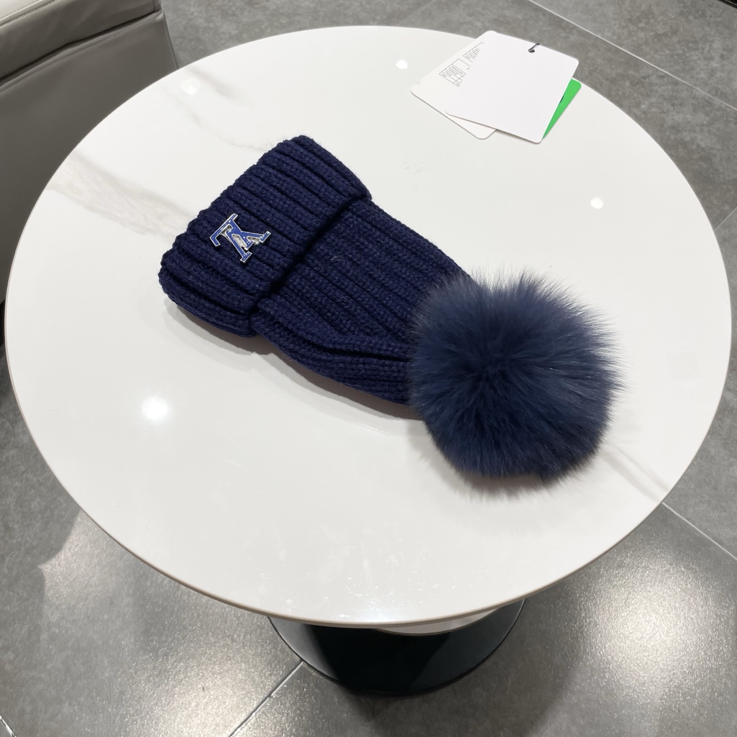 lv路易威登韩版ins秋冬季真狐狸毛球毛线帽子女百搭时尚亲子针织帽潮