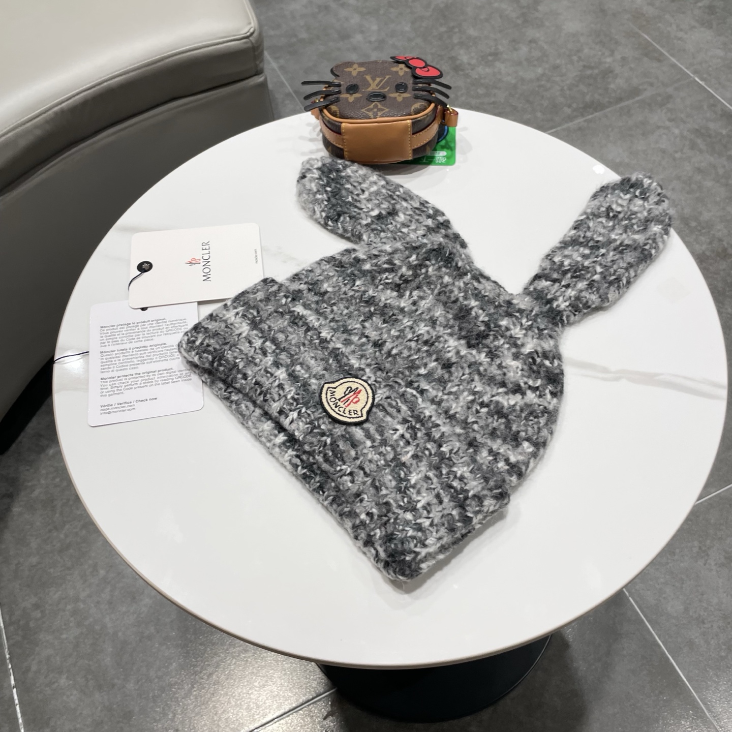 【MONCLER蒙口】可爱大耳朵搞怪针织帽子女秋冬季保暖个性百搭显脸小毛线帽潮韩版