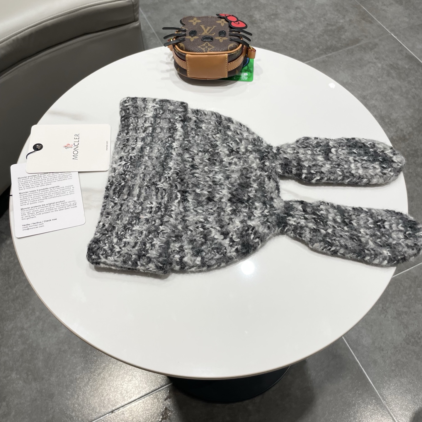 【MONCLER蒙口】可爱大耳朵搞怪针织帽子女秋冬季保暖个性百搭显脸小毛线帽潮韩版