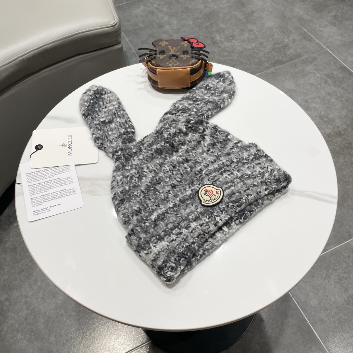 【MONCLER蒙口】可爱大耳朵搞怪针织帽子女秋冬季保暖个性百搭显脸小毛线帽潮韩版