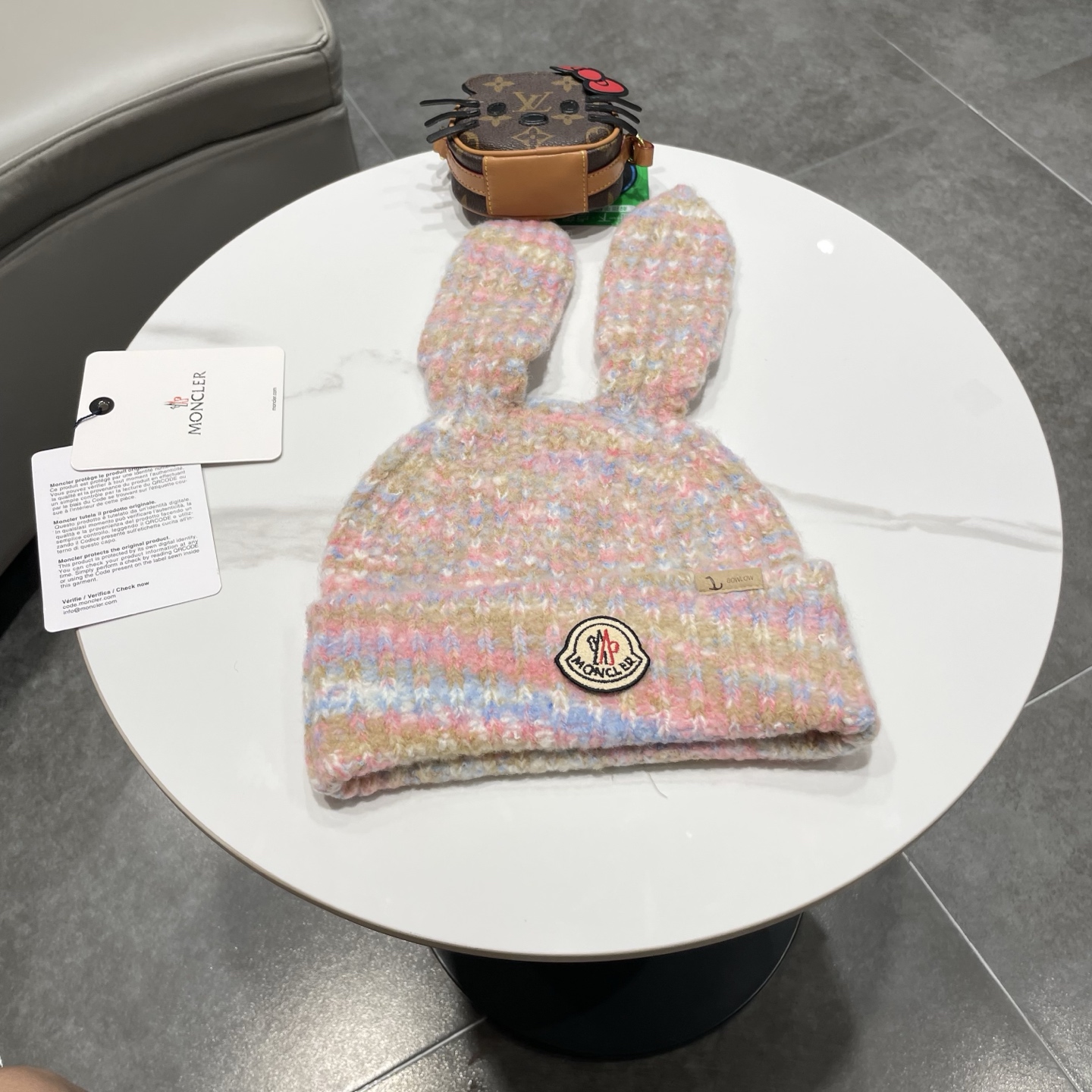 【MONCLER蒙口】可爱大耳朵搞怪针织帽子女秋冬季保暖个性百搭显脸小毛线帽潮韩版