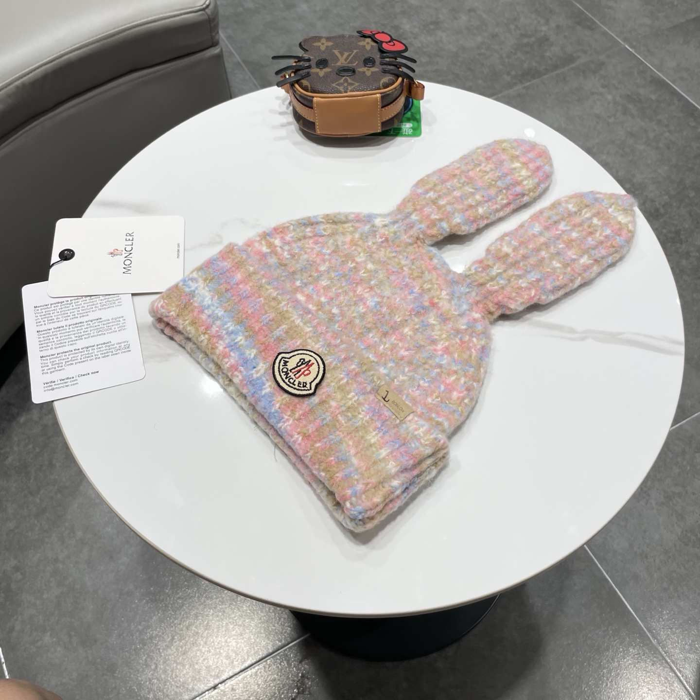 【MONCLER蒙口】可爱大耳朵搞怪针织帽子女秋冬季保暖个性百搭显脸小毛线帽潮韩版