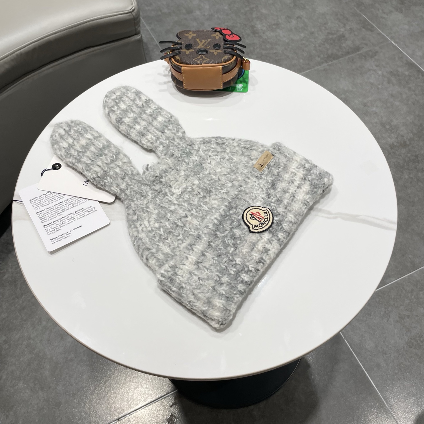 【MONCLER蒙口】可爱大耳朵搞怪针织帽子女秋冬季保暖个性百搭显脸小毛线帽潮韩版