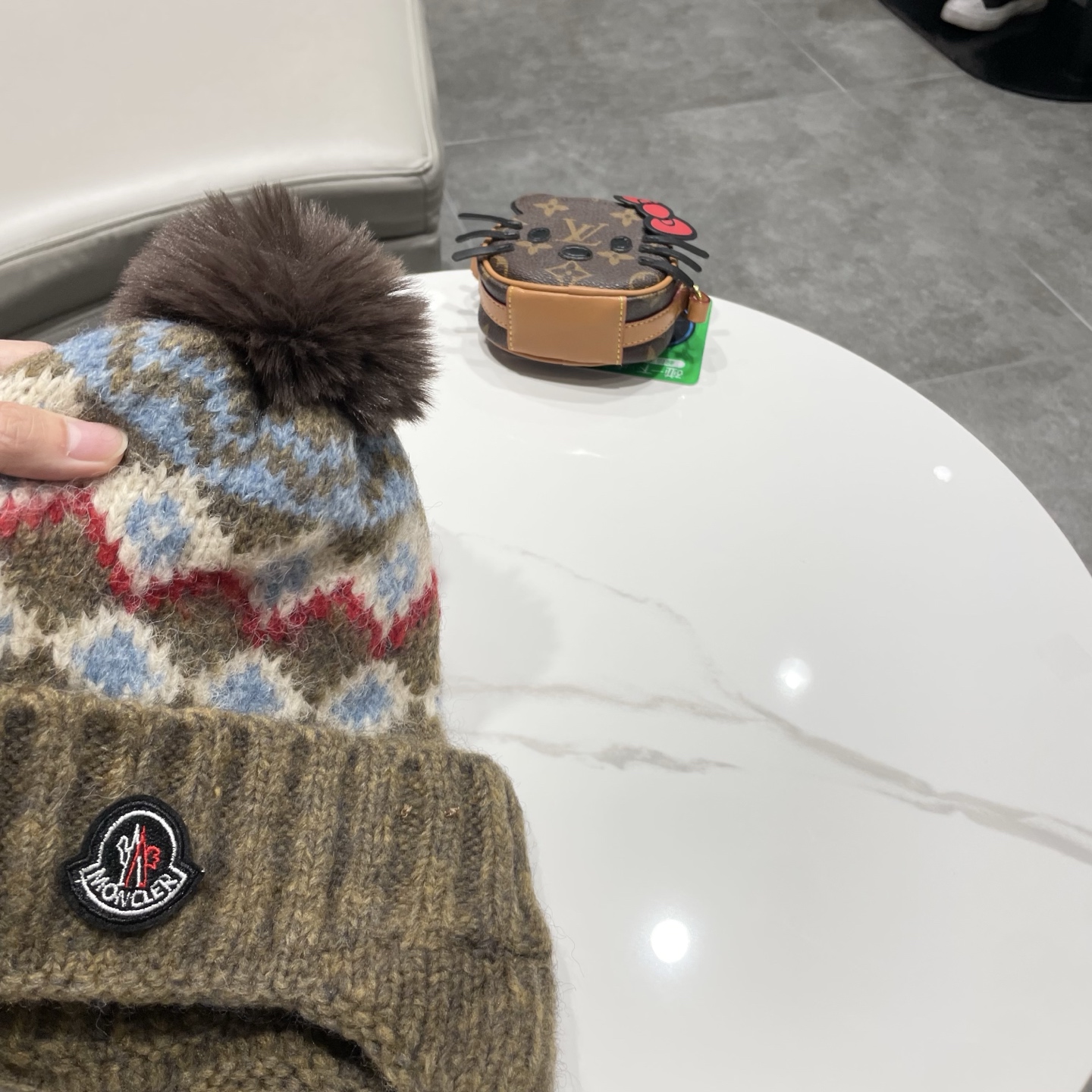 【MONCLER蒙口】秋冬新费尔岛复古毛线帽子女加厚保暖忽而雷锋帽秋冬针织帽 