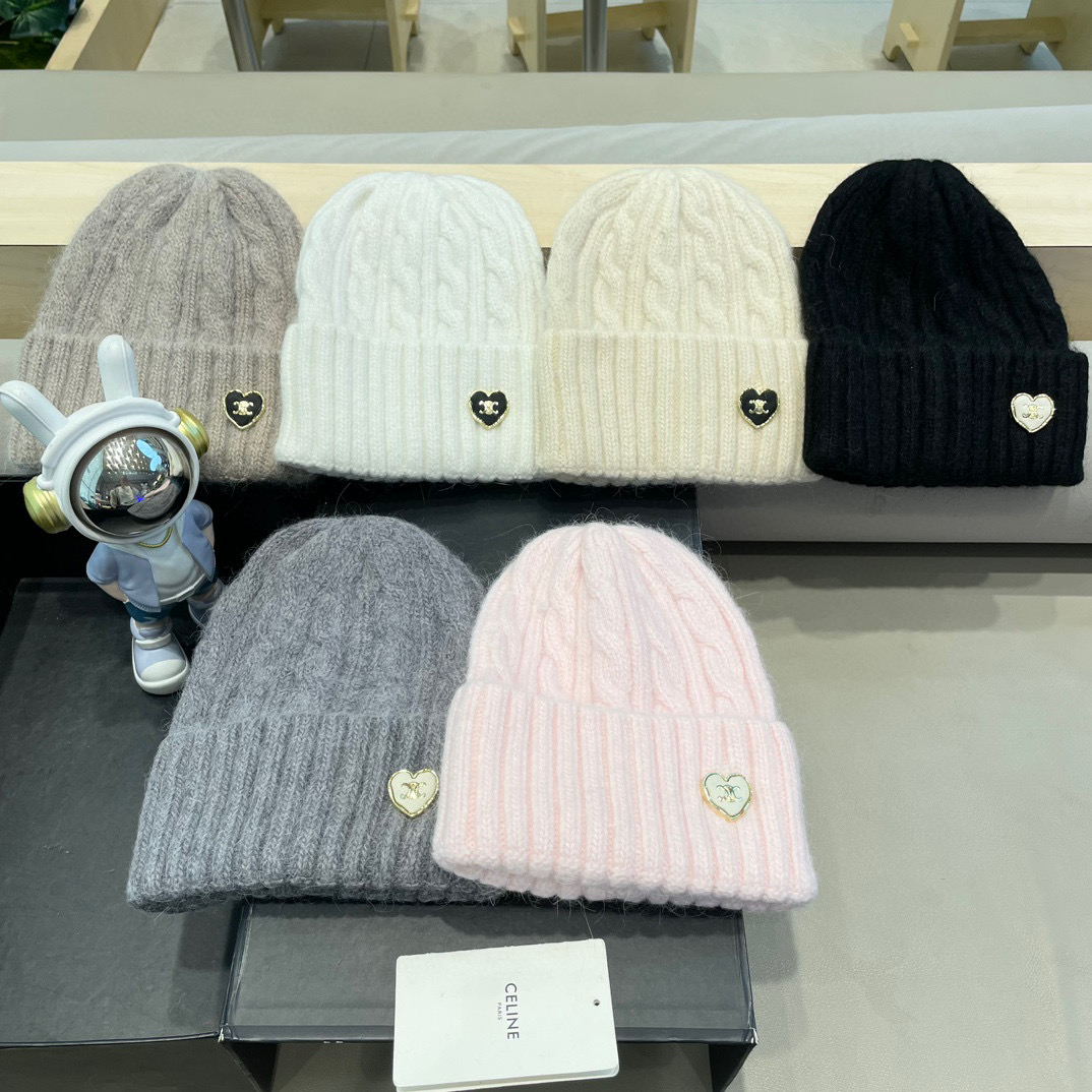 塞琳Celine针织毛线帽子女秋冬大头围保暖护耳冷帽日系百搭显脸小包头堆堆帽