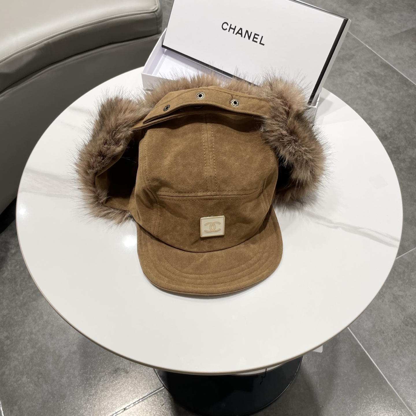 chanel香奈儿复古新疆雪乡麂皮毛绒雷锋帽女秋冬川西旅游保暖防寒护耳帽子男潮