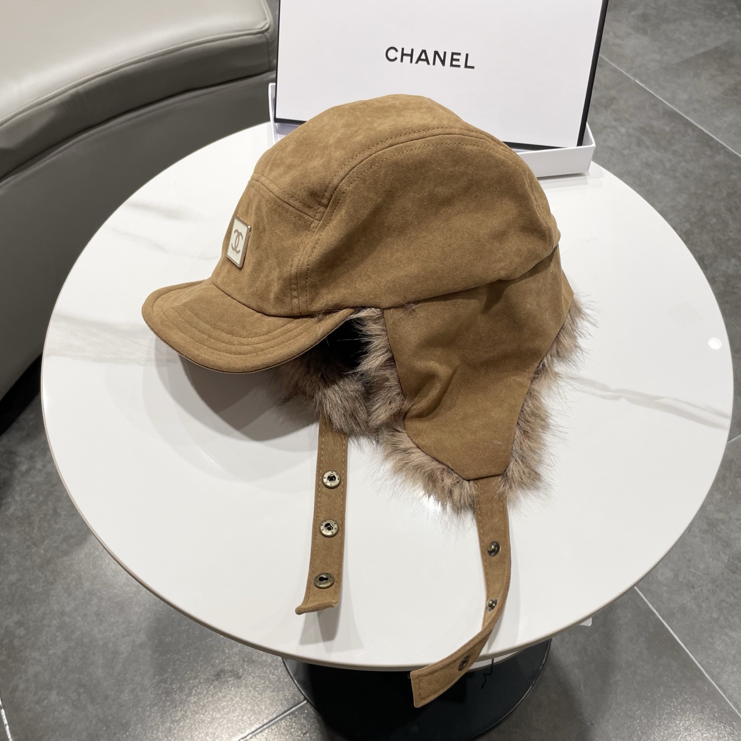 chanel香奈儿复古新疆雪乡麂皮毛绒雷锋帽女秋冬川西旅游保暖防寒护耳帽子男潮