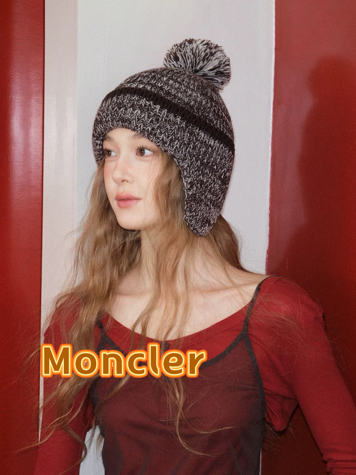 NO:580283,Mouth-mouthed wool ball knitted hat for women in winter, warm and thickened, face-revealing, small ear-protecting woolen hat, winter outdoor hat, large head, trendy hat, fisherman hat, baseball cap, knitted hat, hat, Moncler, espadrilles, hats19860909蒙口毛球针织帽女冬天保暖加厚显脸小护耳毛线帽冬季户外帽子大头围潮帽子渔夫帽棒球帽针织帽,帽子,Moncler,espadrilles,hats,hat