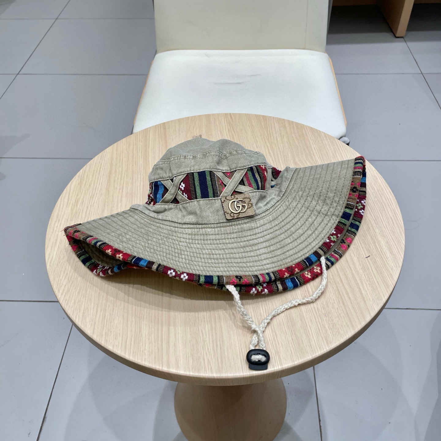 Gucci古奇民族风男女同款遮阳渔夫帽户外百搭西藏云南旅游登山防晒西部牛仔帽子