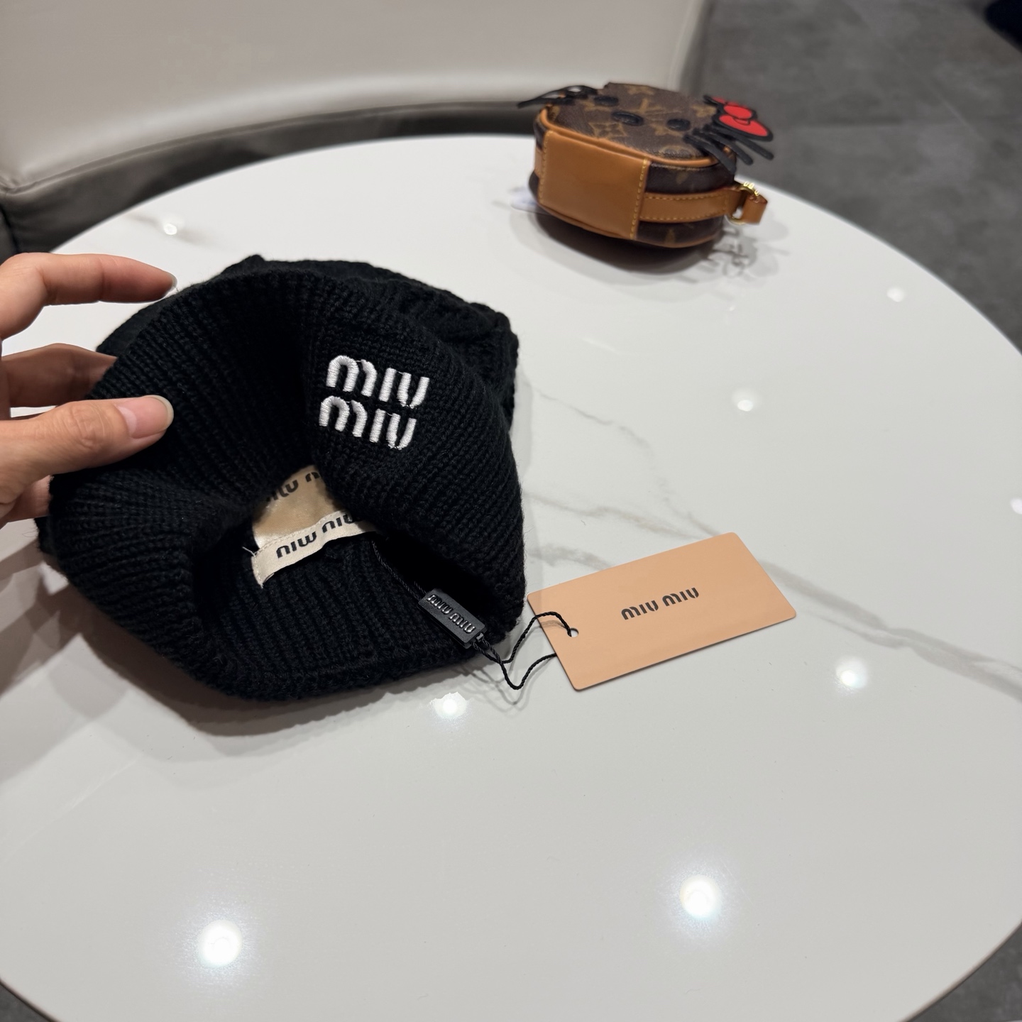 miumiu缪缪新款针织毛线帽