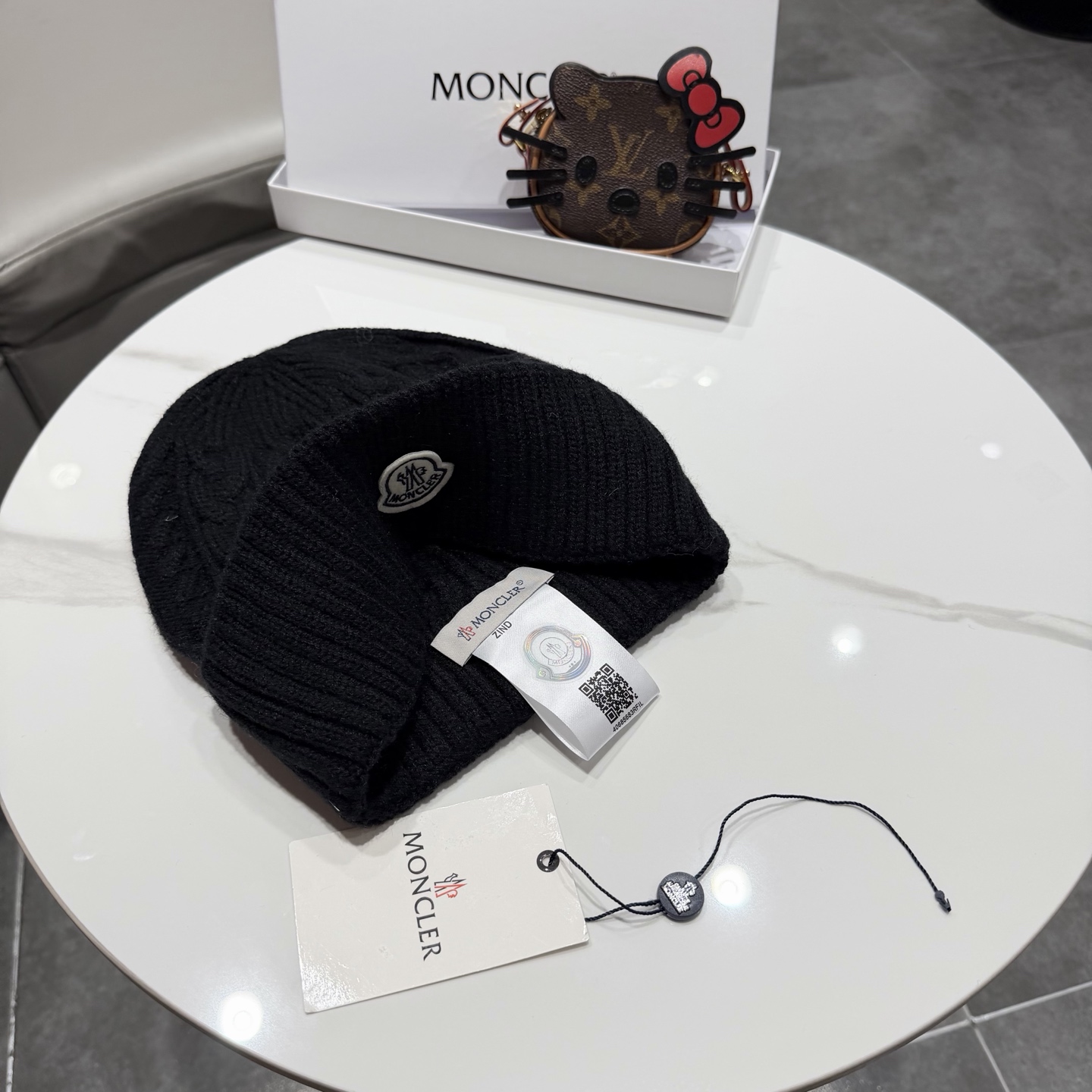 蒙口MONCLER蒙口秋冬新款毛线帽，针织帽简单百搭款