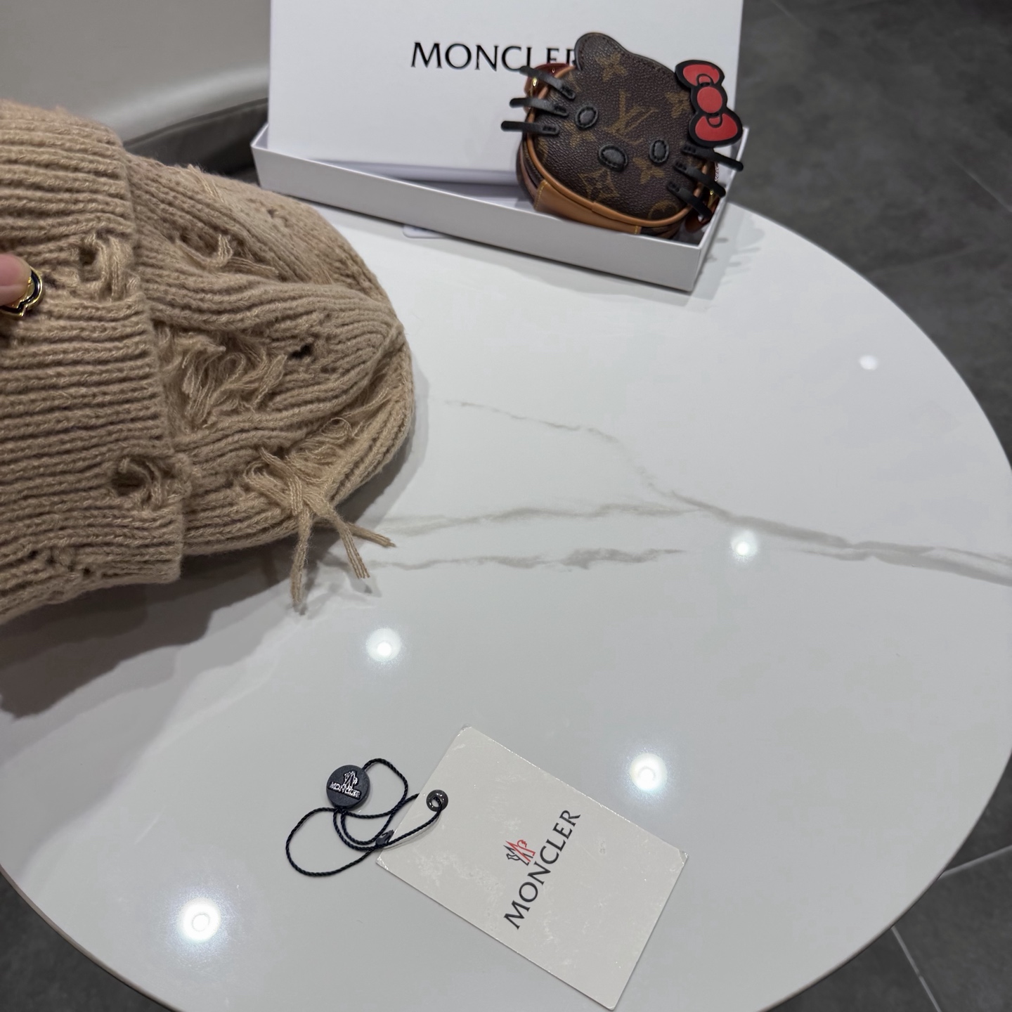 蒙口帽子女秋冬美式破洞防寒保暖护耳针织毛线帽大头围时尚R字母冷帽