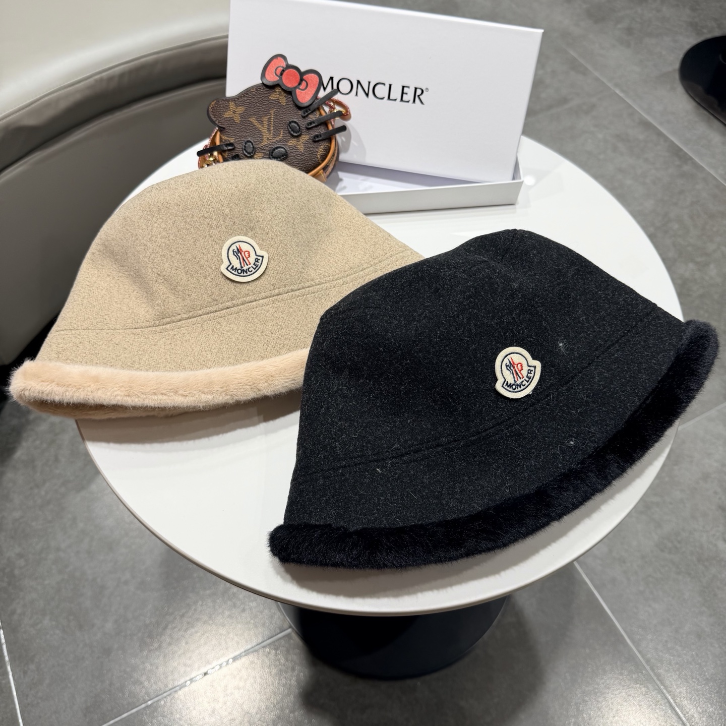 。蒙口渔夫帽女秋冬季毛呢保暖水桶毛绒帽子韩版毛边素颜百搭显脸小盆帽