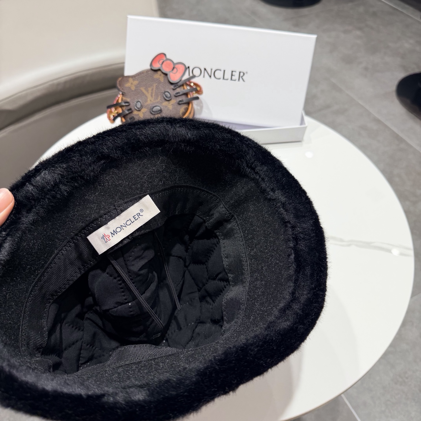 。蒙口渔夫帽女秋冬季毛呢保暖水桶毛绒帽子韩版毛边素颜百搭显脸小盆帽