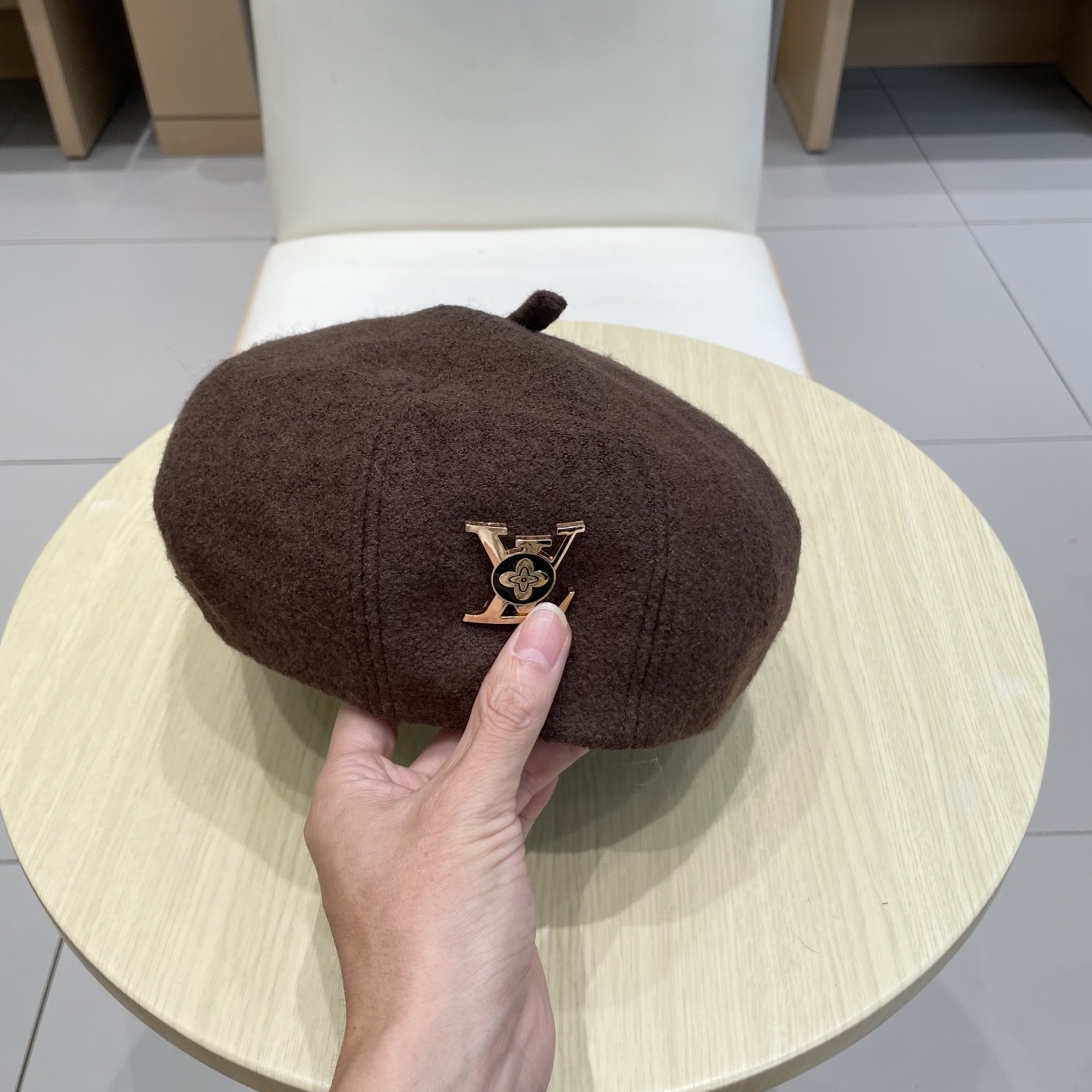 Lv路易威登羊毛贝雷帽 羊毛面料，