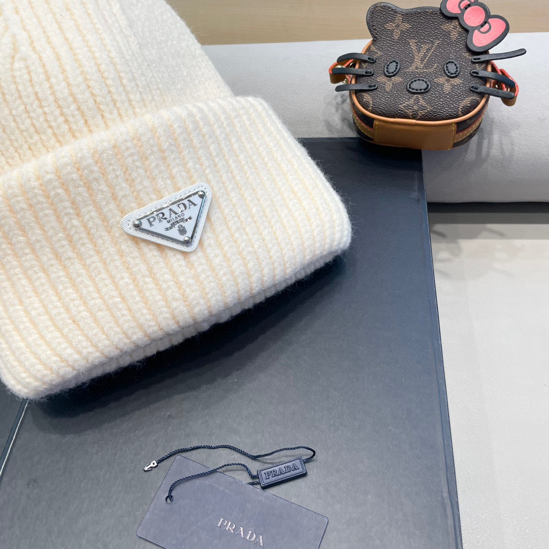 prada hat early autumn popular knitted beanie, plush material, very versatile~ — photo 4