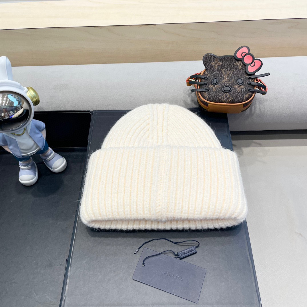 prada hat early autumn popular knitted beanie, plush material, very versatile~ — photo 7