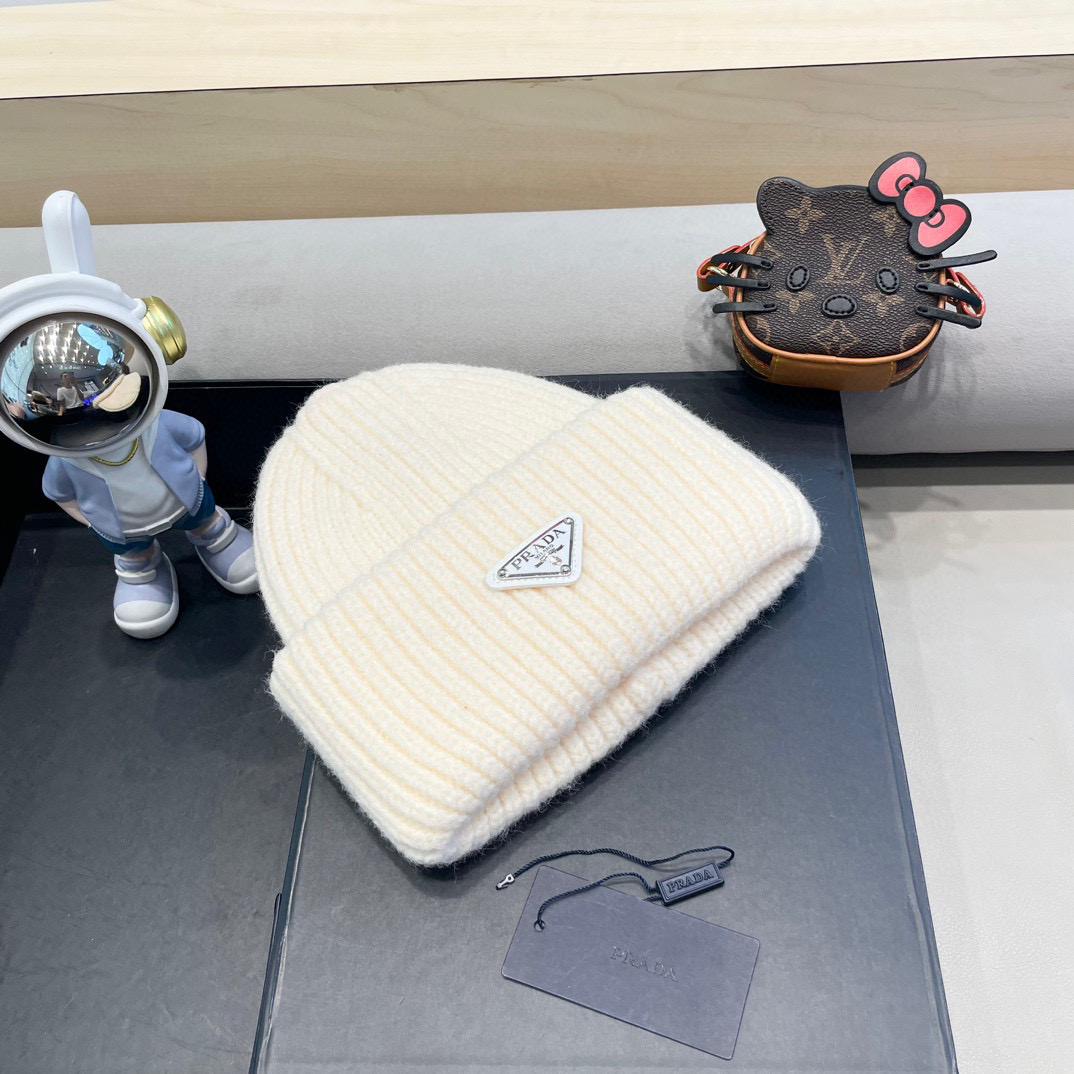 prada hat early autumn popular knitted beanie, plush material, very versatile~ — photo 3