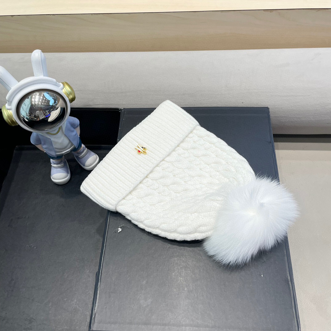 moncler加绒毛线帽女款冬季保暖加厚百搭冷帽防风麻花针织帽护耳学生帽子