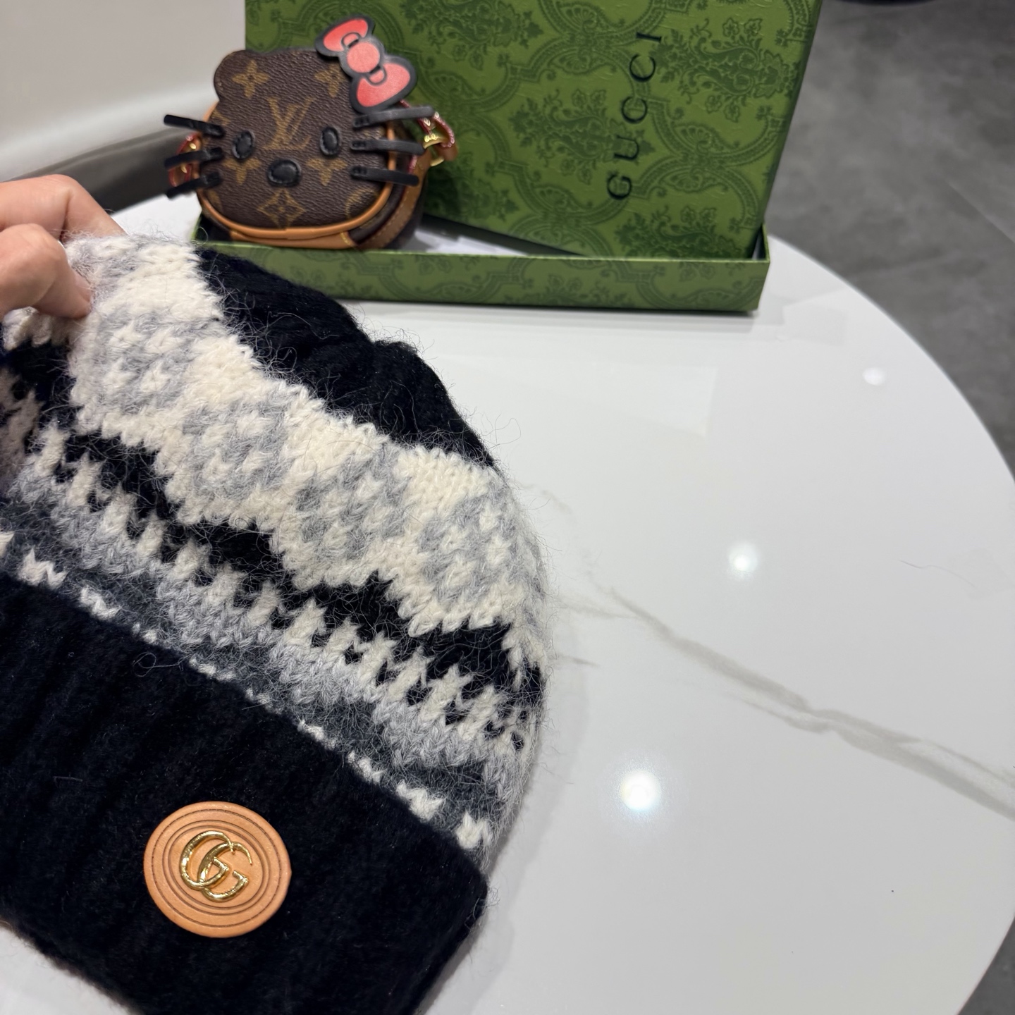 Gucci古奇新款针织毛线帽