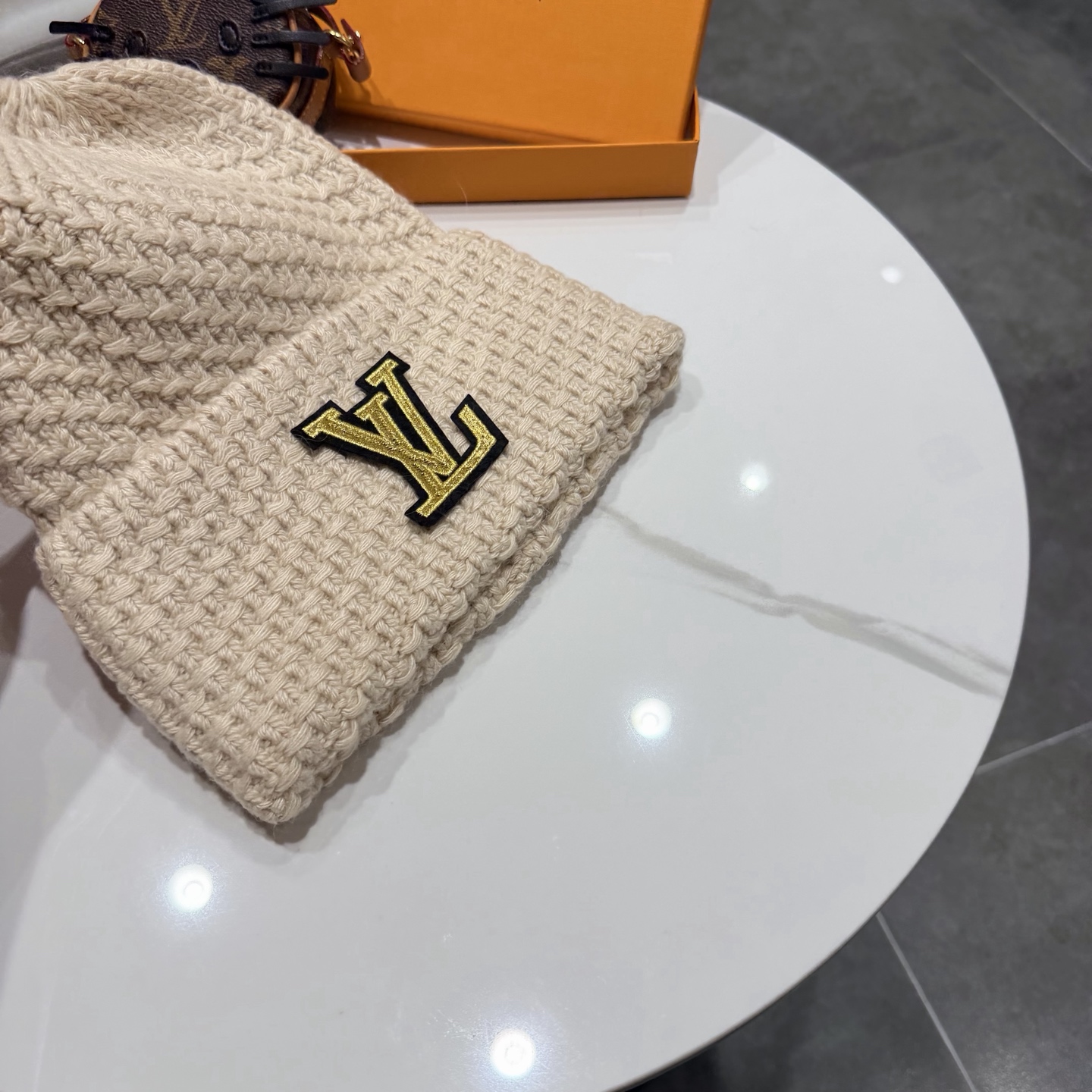 高品质Lv路易威登兔毛+羊毛针织毛线帽，男女同款 正品开模